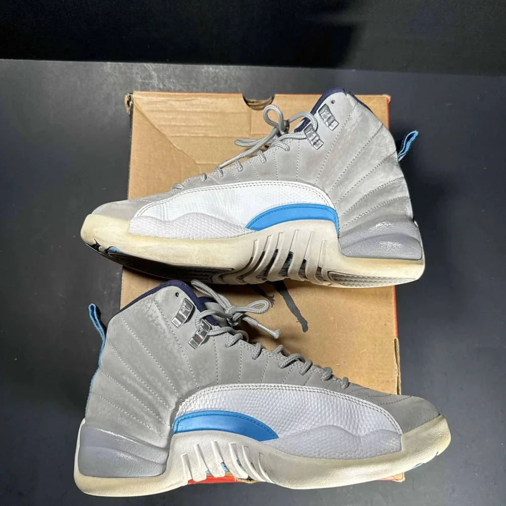 Size 7.5 - Air Jordan 12 Retro 'Grey University Blue' Sneakers_3